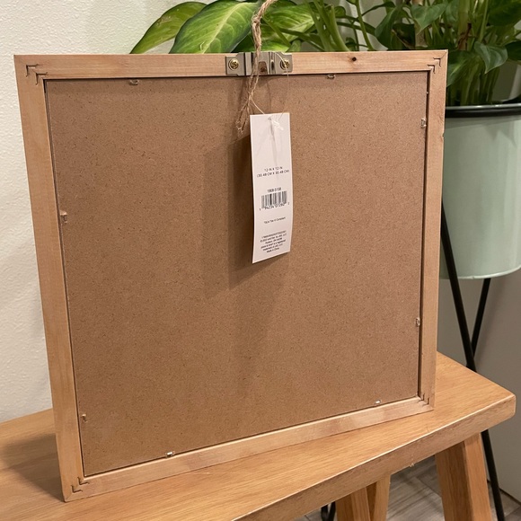 Cute Framed Wall Art with Flower NWT 12"x12" - Picture 3 of 6